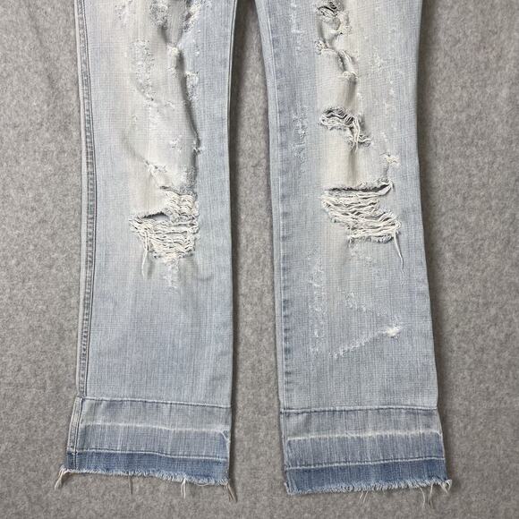Dolce & Gabbana Distressed Low Rise Light Wash Jeans Size 42 Y2K - Picture 4 of 10